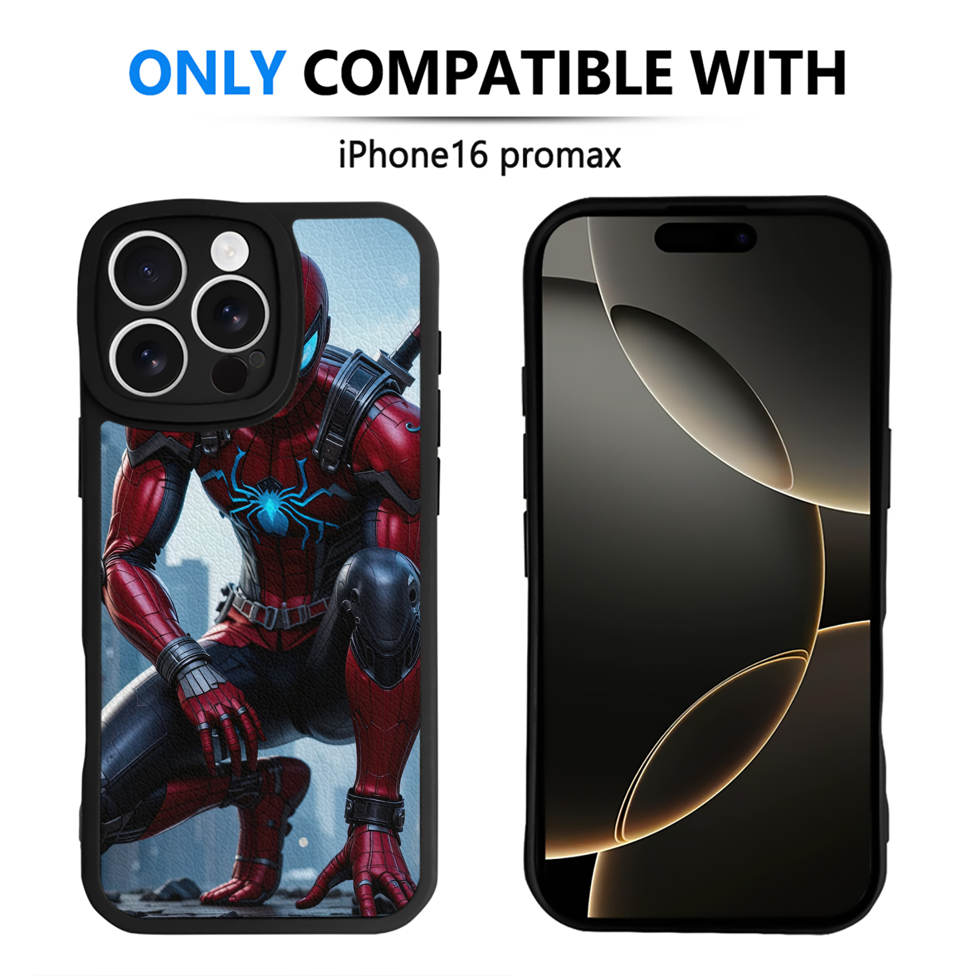 （画像用） Spider Man スパイダーマン 【iPhone 16シリーズ対応】シリコンスマホケース（レザー調） 材質：シリコン